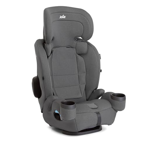 Joie Saffron SI 4-in-1 Car Seat – Car Seat for Infants to Toddlers to Big Kids - 4 Modes, 10-Position No-Rethread Headrest &amp; Harness (Thunder)