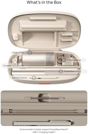 XGIMI MoGo 3 Pro Portable Projector Collection, Optical Filter &amp; Carrying Case &amp; PowerBase Stand, 2.5hrs Battery, Google TV with Licensed Netflix, All-in-One Travel Bundle