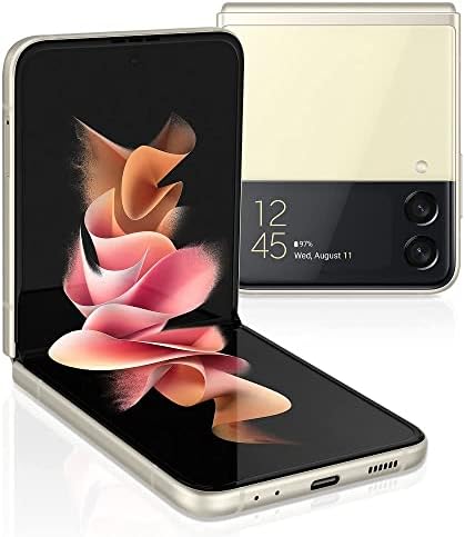 Samsung Galaxy Z Flip 3 5G, US Version, 128GB, Phantom Black - Unlocked (Renewed)