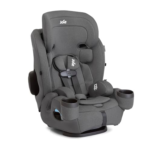 Joie Saffron SI 4-in-1 Car Seat – Car Seat for Infants to Toddlers to Big Kids - 4 Modes, 10-Position No-Rethread Headrest &amp; Harness (Thunder)
