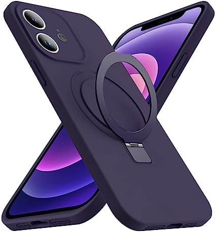 SKYLMW Compatible with iPhone 17 Air Case with Magnetic Invisible Stand Compatible with Mag-Safe Military Drop Tested Shockproof Silicone iPhone 17 Air Phone Cases for Women Men 6.6"，Pink