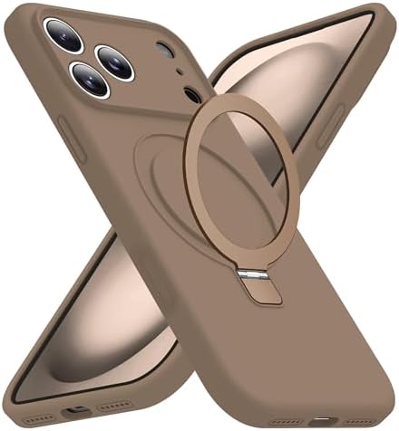 SKYLMW Compatible with iPhone 17 Air Case with Magnetic Invisible Stand Compatible with Mag-Safe Military Drop Tested Shockproof Silicone iPhone 17 Air Phone Cases for Women Men 6.6"，Pink
