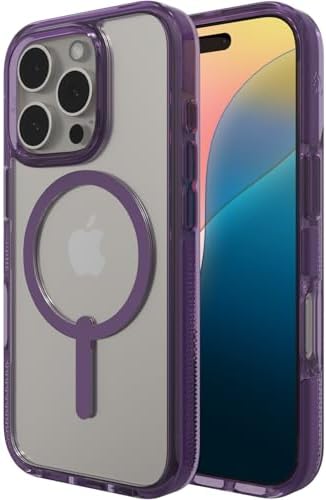 ZAGG Santa Cruz Snap Case with Kickstand for iPhone 17 - Titanium, Drop Protection (13ft/4m), MagSafe Charging Compatible, ClearGuard Anti-Yellowing Technology, Scratch Resistant Phone Case