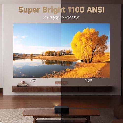 Wanbo X5 Pro Google TV Smart Projector with Wi-Fi &amp; Bluetooth, 4K Supported, 1100 ANSI Outdoor &amp; Home Movie Projector, Auto Focus &amp; Keystone, HDMI 2.0, Voice Control, HDR10 (2025 Upgrade)