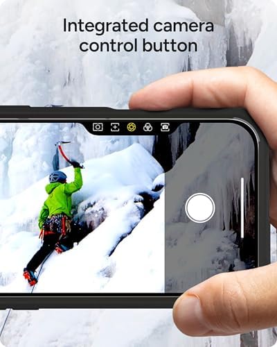 ZAGG Rainier Case with Kickstand for iPhone 17 - Smoke Black, Graphene 22ft (7m) Drop Protection, Lanyard Attach Points, MagSafe, Wireless Charging Compatible, 2-Piece Design, Phone Case