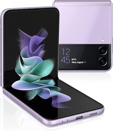 Samsung Galaxy Z Flip 3 5G, US Version, 128GB, Phantom Black - Unlocked (Renewed)
