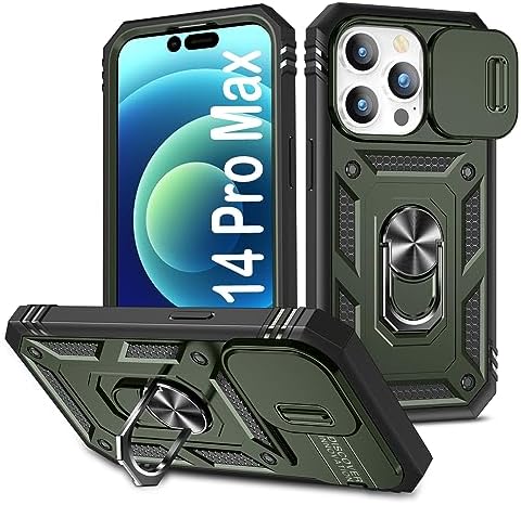 PASNEW Women Case for iPhone 17Air,Metal Kickstand &amp; Slide Camera Cover,Multi-Layer Heavy Duty Full Body Shockproof Protection Hard Shell for iPhone 17 Air,Red