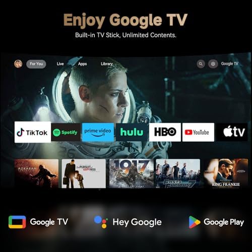 Wanbo X5 Pro Google TV Smart Projector with Wi-Fi &amp; Bluetooth, 4K Supported, 1100 ANSI Outdoor &amp; Home Movie Projector, Auto Focus &amp; Keystone, HDMI 2.0, Voice Control, HDR10 (2025 Upgrade)