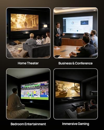 WEMAX Nova Pro 4K Ultra Short Throw Projector, 150" ALPD Laser TV with Smart Google TV, 2100 ISO Lumens, Dolby Audio, UST Projector for Movie, WiFi Bluetooth, Built in Google Assistant (Black)