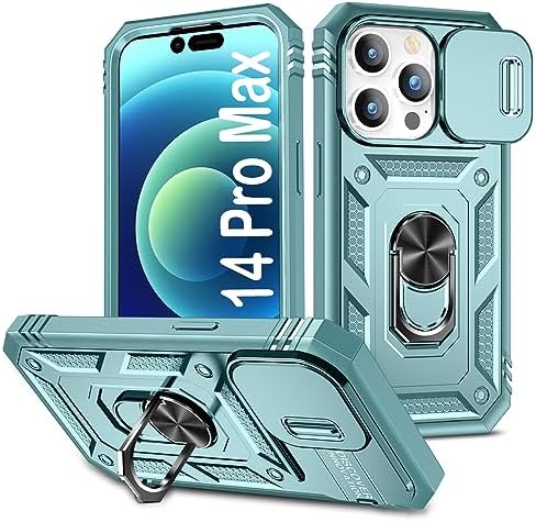 PASNEW Women Case for iPhone 17Air,Metal Kickstand &amp; Slide Camera Cover,Multi-Layer Heavy Duty Full Body Shockproof Protection Hard Shell for iPhone 17 Air,Red