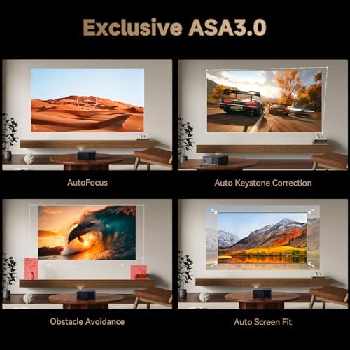 Wanbo X5 Pro Google TV Smart Projector with Wi-Fi &amp; Bluetooth, 4K Supported, 1100 ANSI Outdoor &amp; Home Movie Projector, Auto Focus &amp; Keystone, HDMI 2.0, Voice Control, HDR10 (2025 Upgrade)
