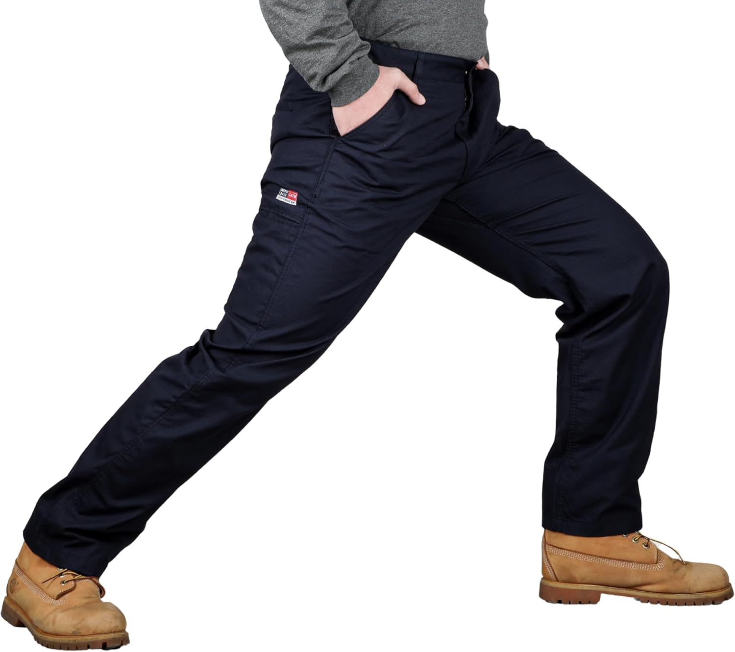 BOCOMAL FR Stretch Pants for Men Lightweight Ripstop Relaxed Casual Style Water Repellent Finish Flame Resistant Work Jeans