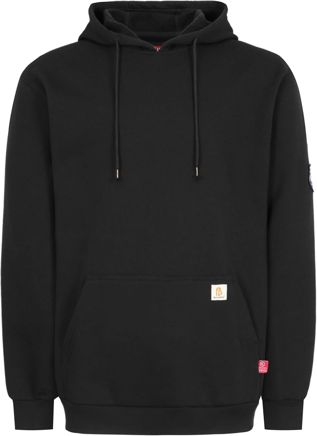 BOCOMAL FR Hoodies Pullover 10.5oz Cotton Fleece Flame Resistant Hooded Sweatshirts