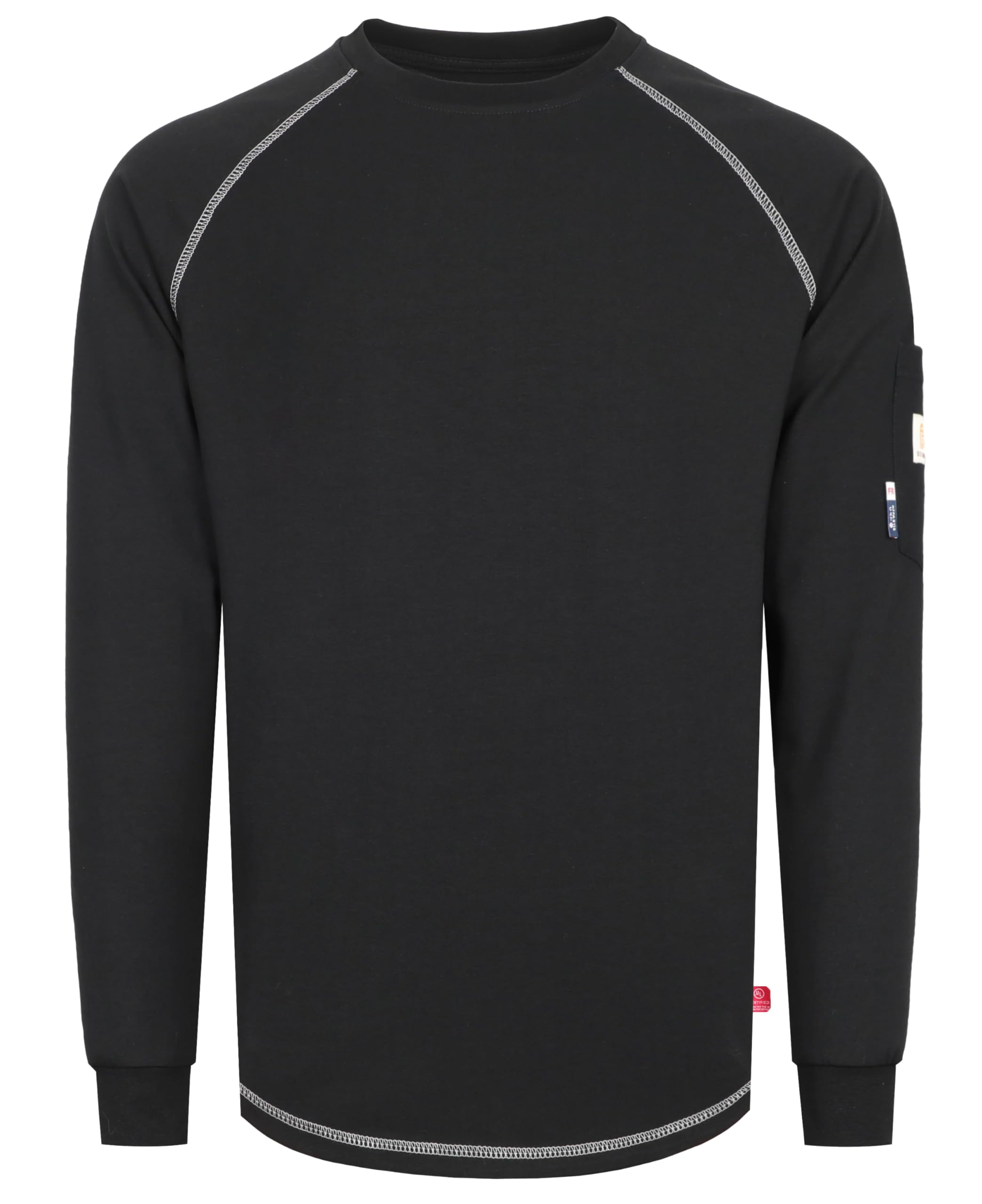BOCOMAL FR Shirts Heather Series 6oz Flame Resistant T Shirt NFPA2112 CAT2 Fire Retardant Crew Work Shirt