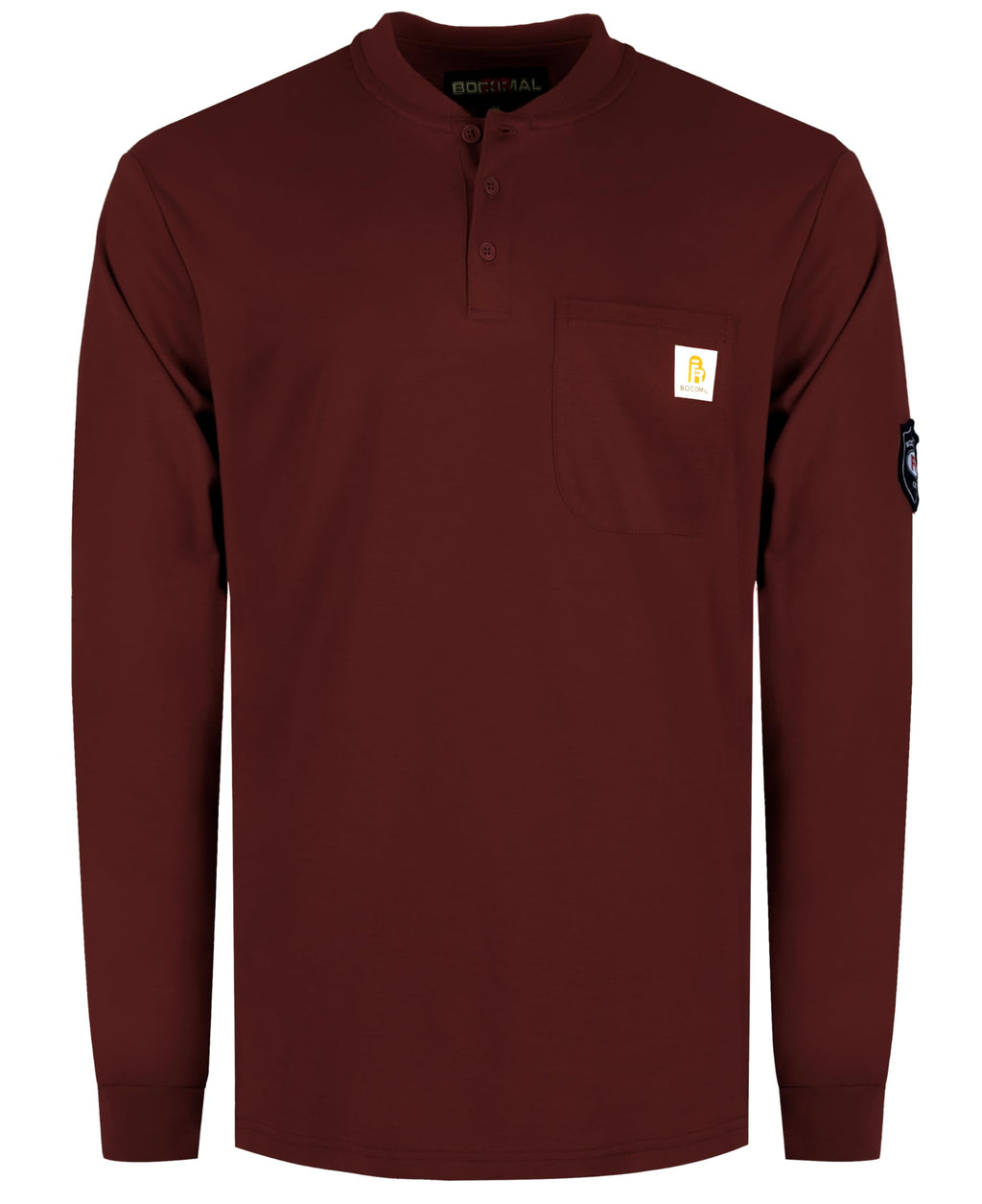 BOCOMAL FR Shirts Flame Resistant Shirt 5.5oz 100% Cotton Light Weight CAT2 Fire Retardant Henley Shirts