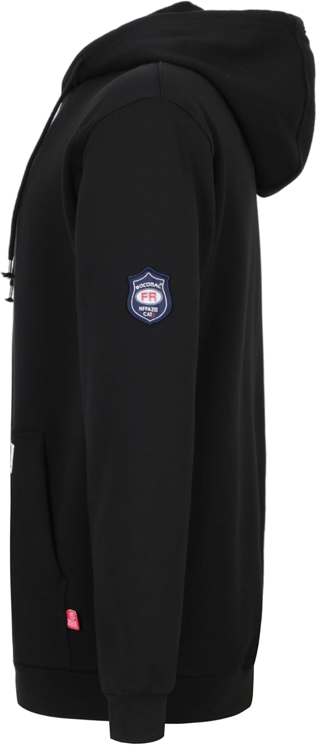 BOCOMAL FR Hoodies Pullover 10.5oz Cotton Fleece Flame Resistant Hooded Sweatshirts