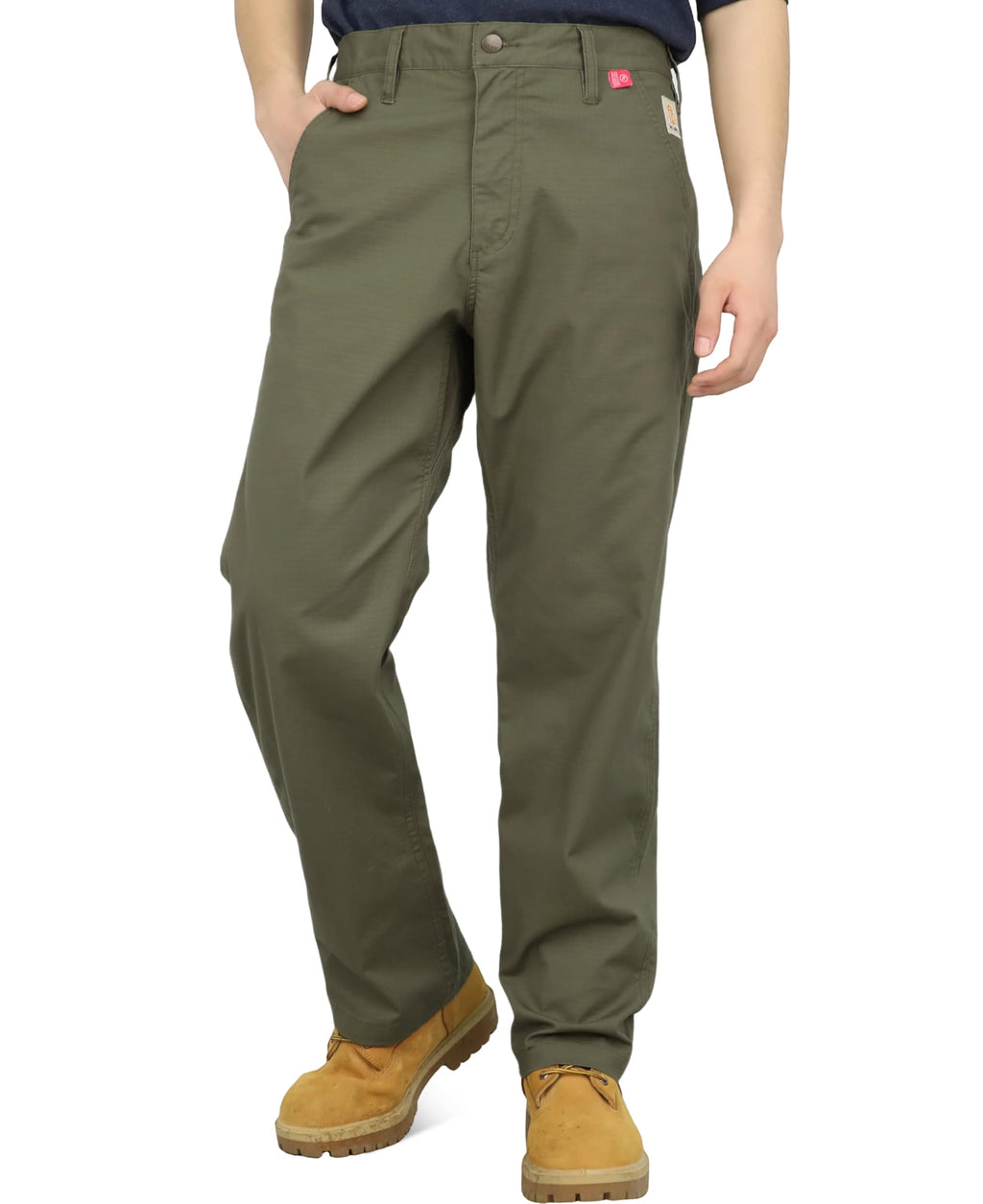 BOCOMAL FR Stretch Pants for Men Lightweight Ripstop Relaxed Casual Style Water Repellent Finish Flame Resistant Work Jeans
