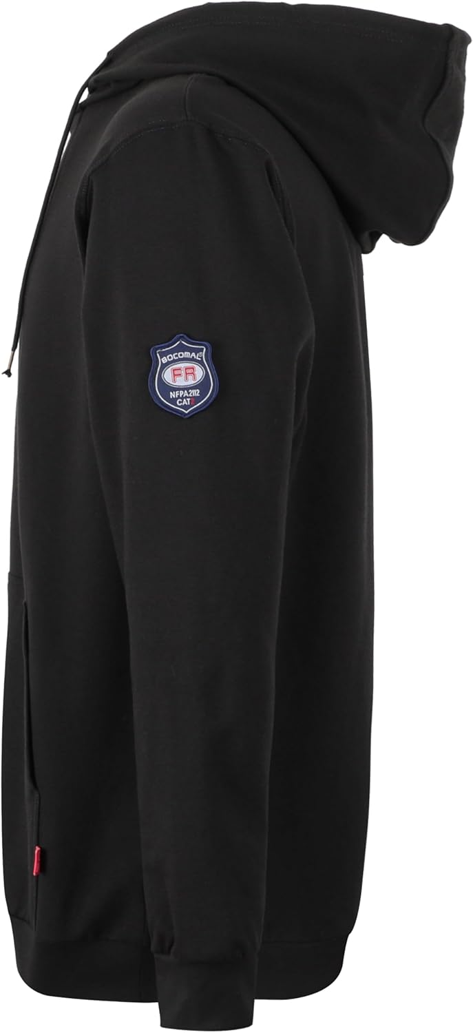 BOCOMAL FR Hoodie Pullover Idea for Summer 7.5oz Lightweight Cotton Flame Resistant Sweatshirt (Non Fleece)