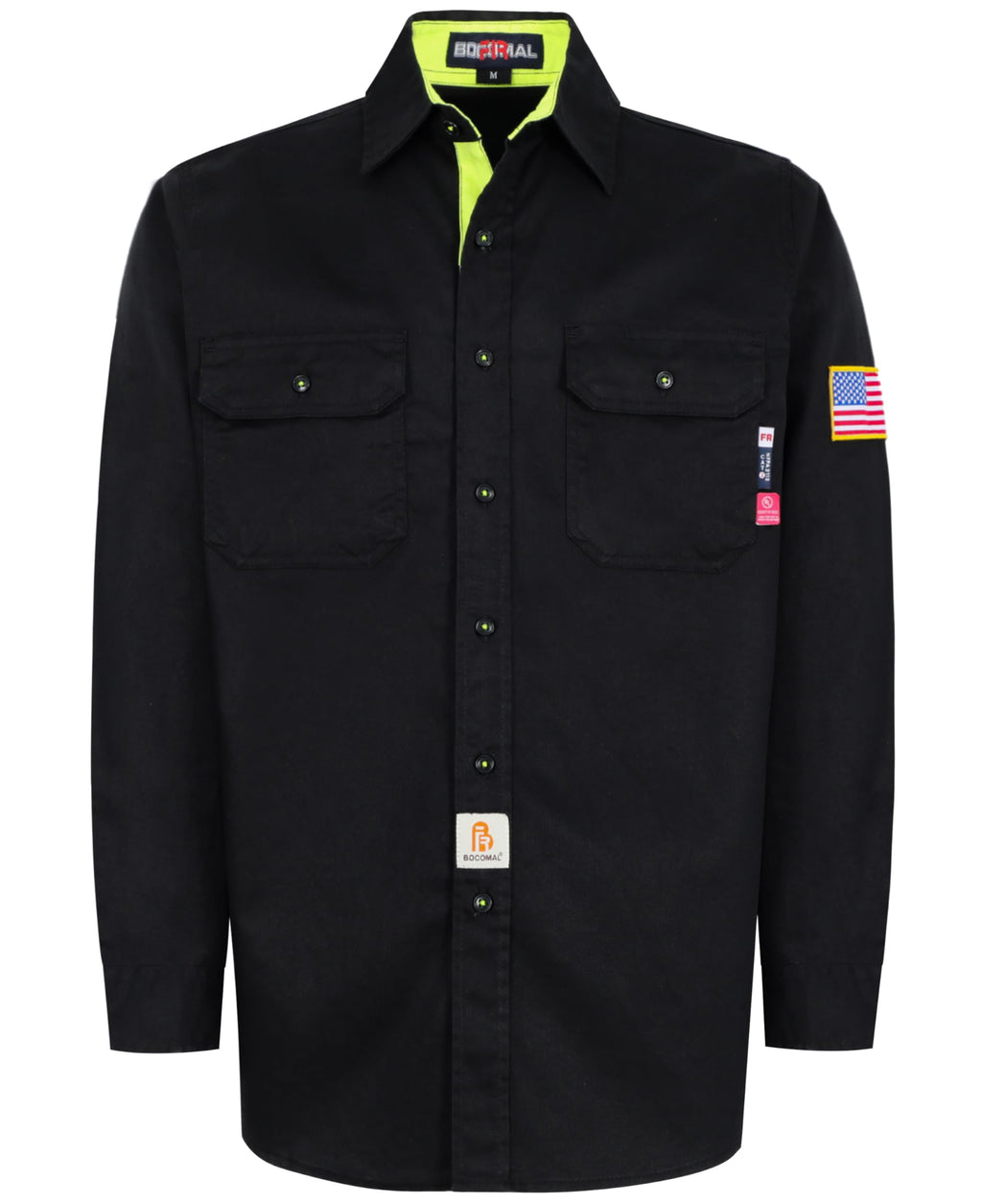 BOCOMAL FR Shirts for Men Flame Resistant Light Weight NFPA2112 Fire Retardant Welding Shirt Water & Oil Repellent Finish