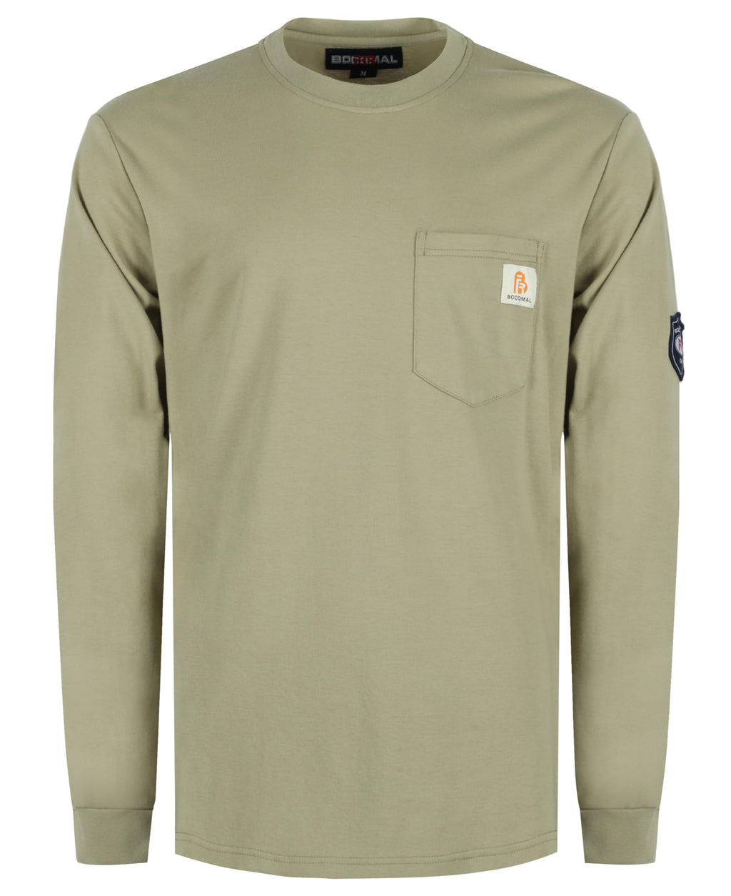 BOCOMAL FR Shirts Lightweight Classic Crew Long Sleeve Fire Resistant Shirt CAT2