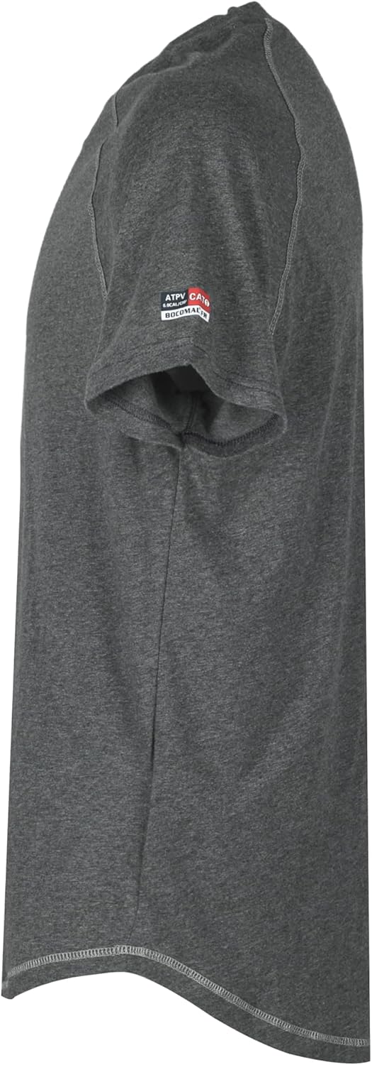 BOCOMAL FR Shirts for Summer 4oz EX Light Weight Flame Resistant Base Layer CAT1 Fire Retardant Crew Shirt