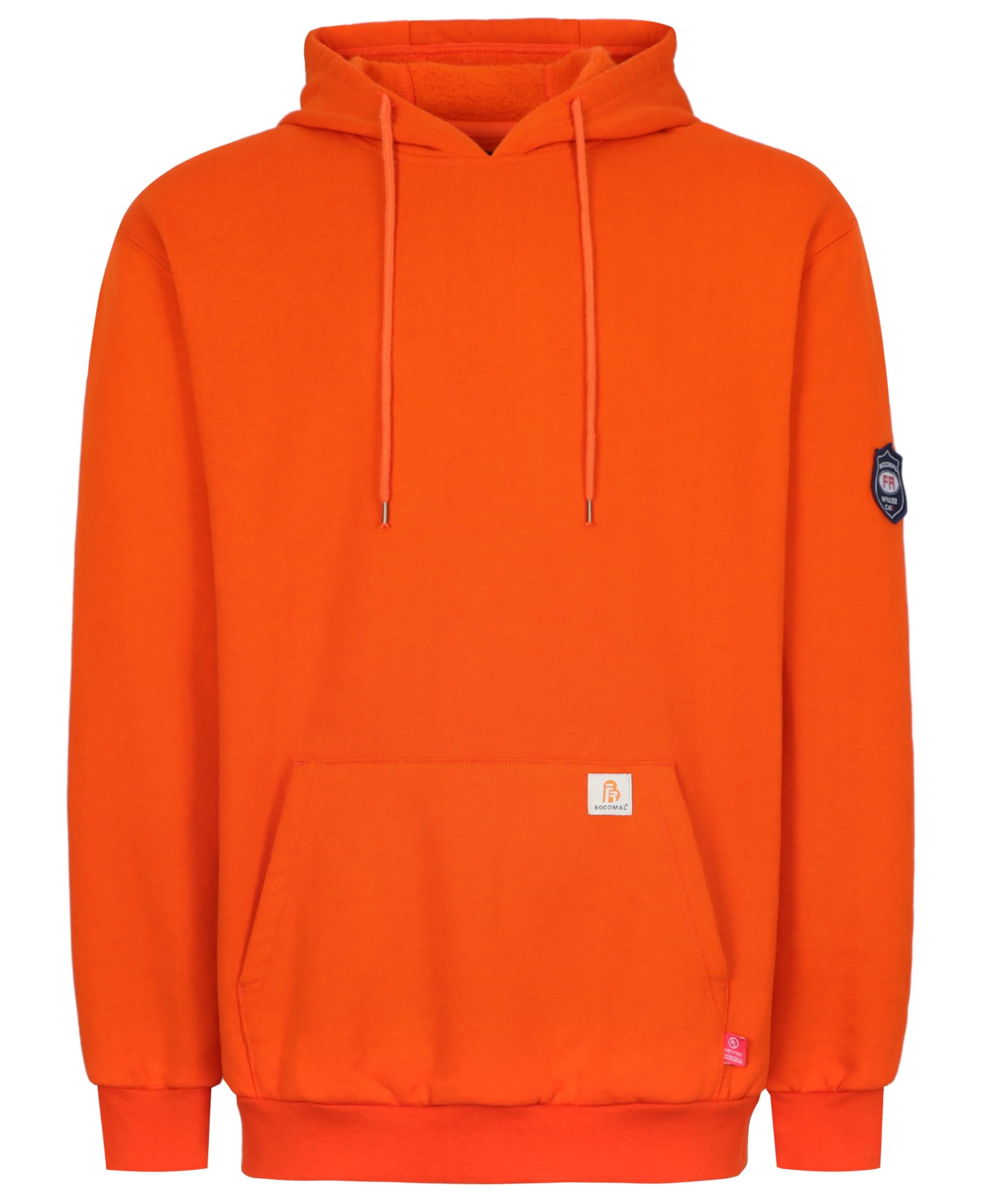 BOCOMAL FR Hoodies Pullover 10.5oz Cotton Fleece Flame Resistant Hooded Sweatshirts