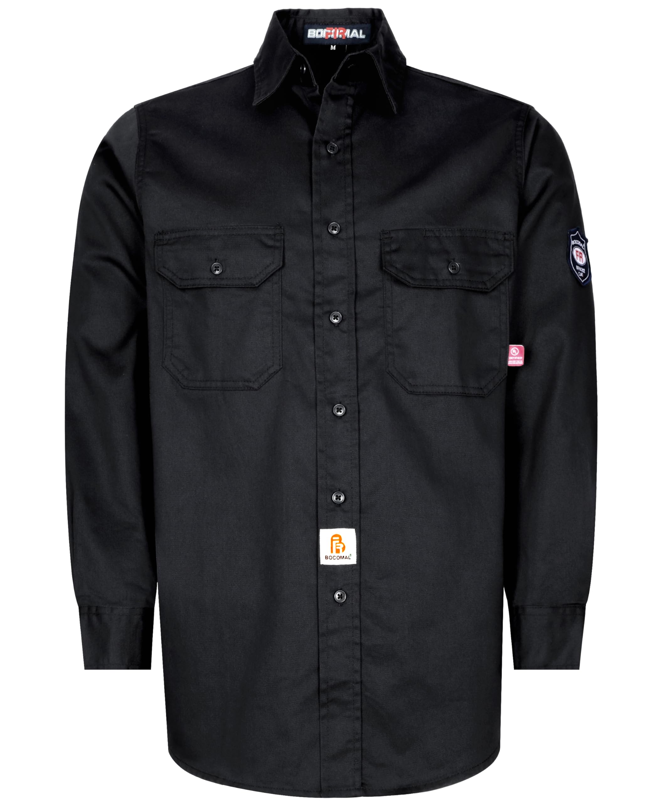 BOCOMAL FR Shirts 6.25oz Lightweight Welding Shirts Flame Resistant Men's Fire Retardant Shirt