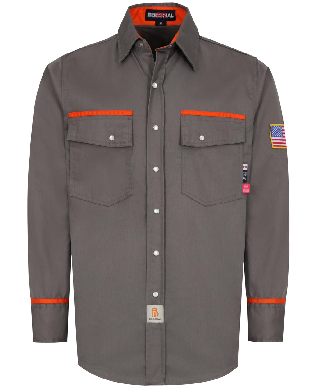 BOCOMAL FR Shirts for Men Flame Resistant Light Weight NFPA2112 Fire Retardant Welding Shirt Water & Oil Repellent Finish