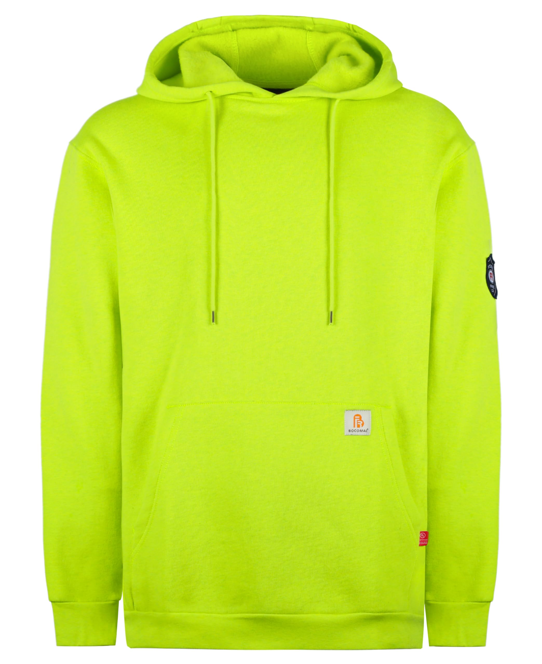 BOCOMAL FR Hoodies Pullover 10.5oz Cotton Fleece Flame Resistant Hooded Sweatshirts