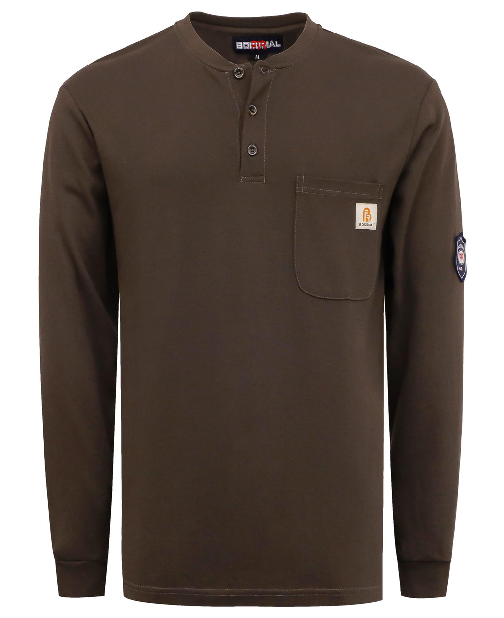 BOCOMAL FR Shirts Flame Resistant Shirt 5.5oz 100% Cotton Light Weight CAT2 Fire Retardant Henley Shirts
