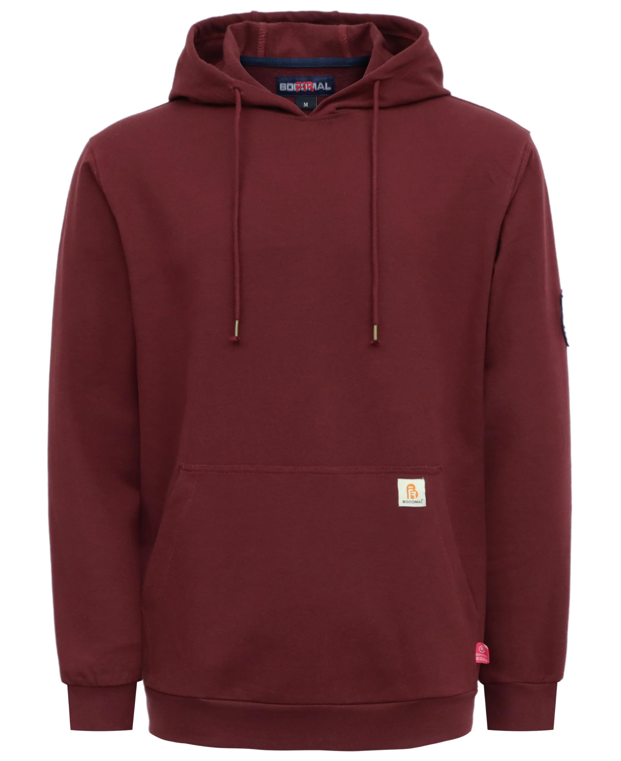 BOCOMAL FR Hoodie Pullover Idea for Summer 7.5oz Lightweight Cotton Flame Resistant Sweatshirt (Non Fleece)