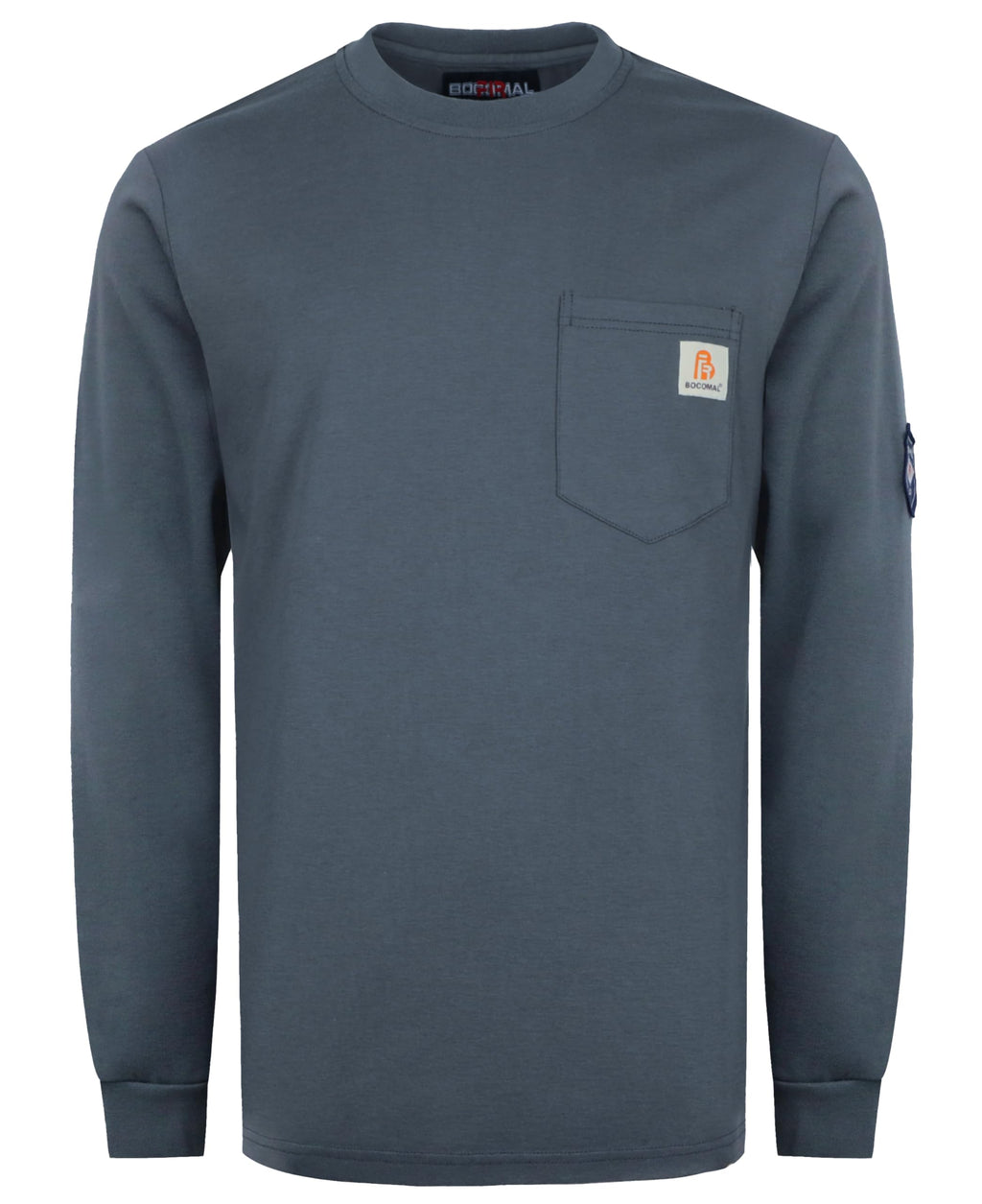 BOCOMAL FR Shirts Lightweight Classic Crew Long Sleeve Fire Resistant Shirt CAT2