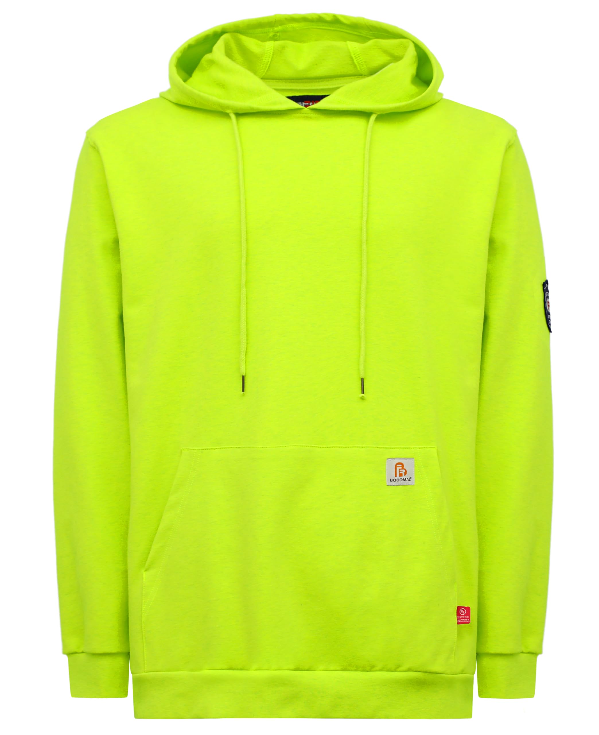 BOCOMAL FR Hoodie Pullover Idea for Summer 7.5oz Lightweight Cotton Flame Resistant Sweatshirt (Non Fleece)