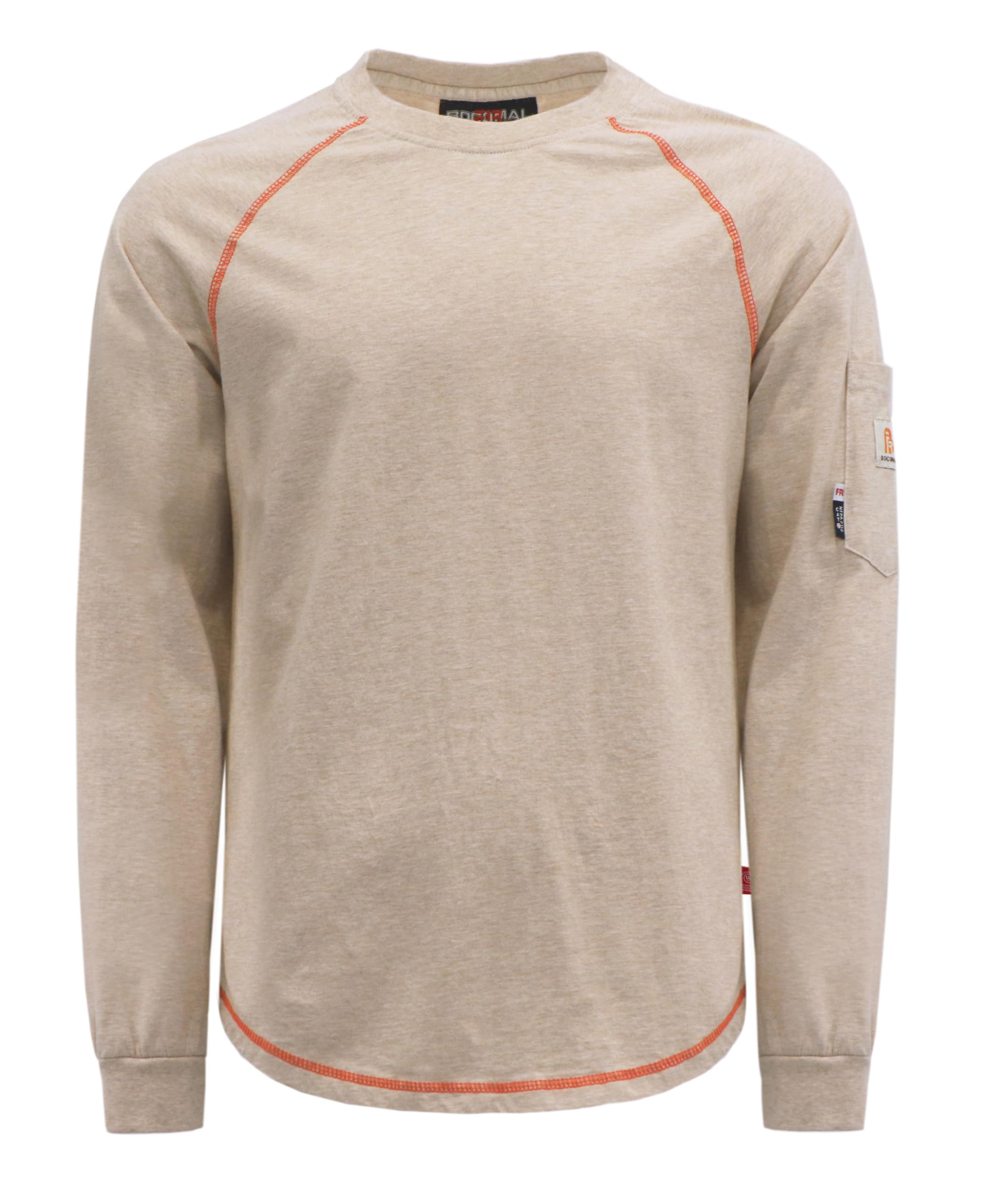 BOCOMAL FR Shirts Heather Series 6oz Flame Resistant T Shirt NFPA2112 CAT2 Fire Retardant Crew Work Shirt