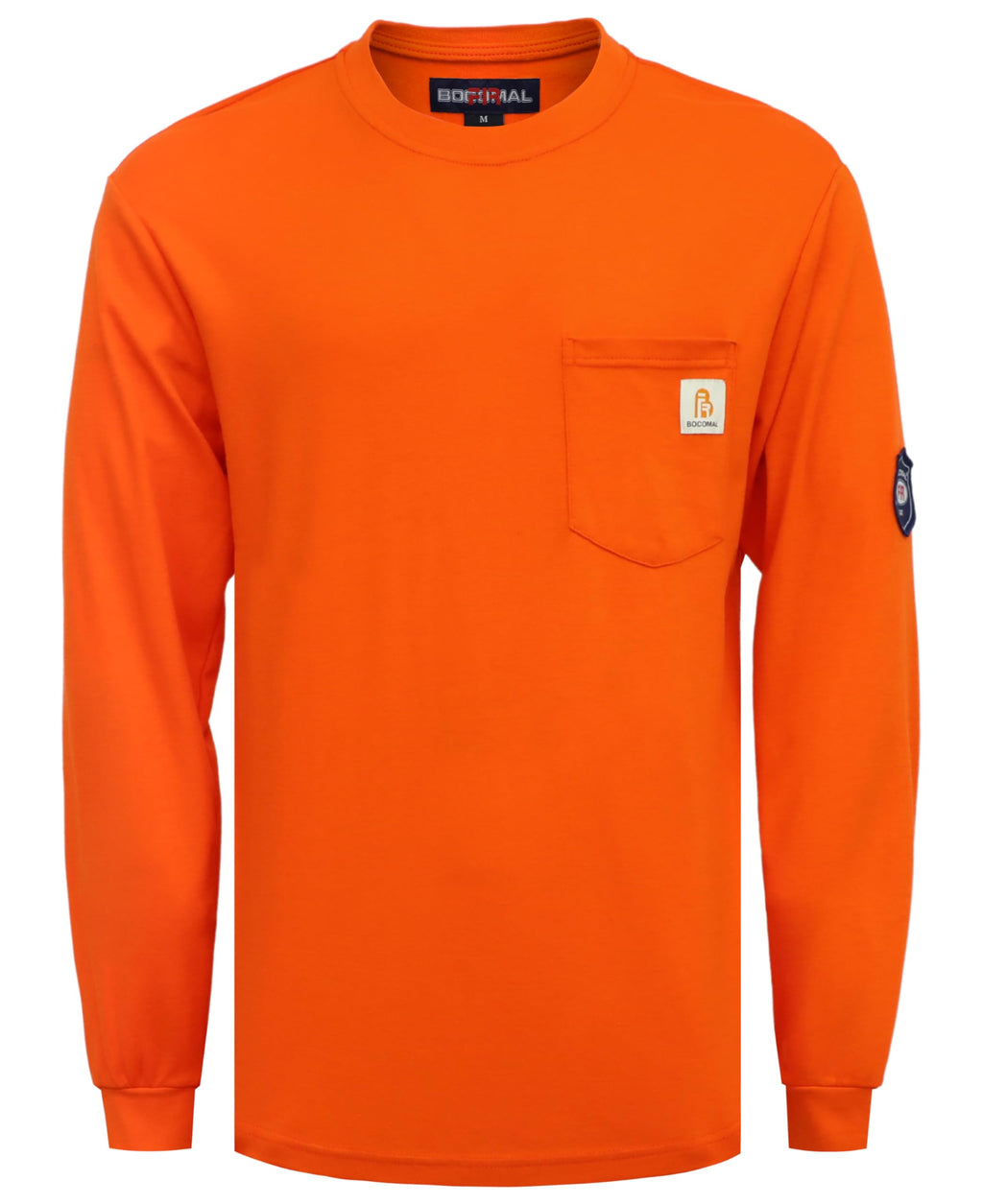 BOCOMAL FR Shirts Lightweight Classic Crew Long Sleeve Fire Resistant Shirt CAT2