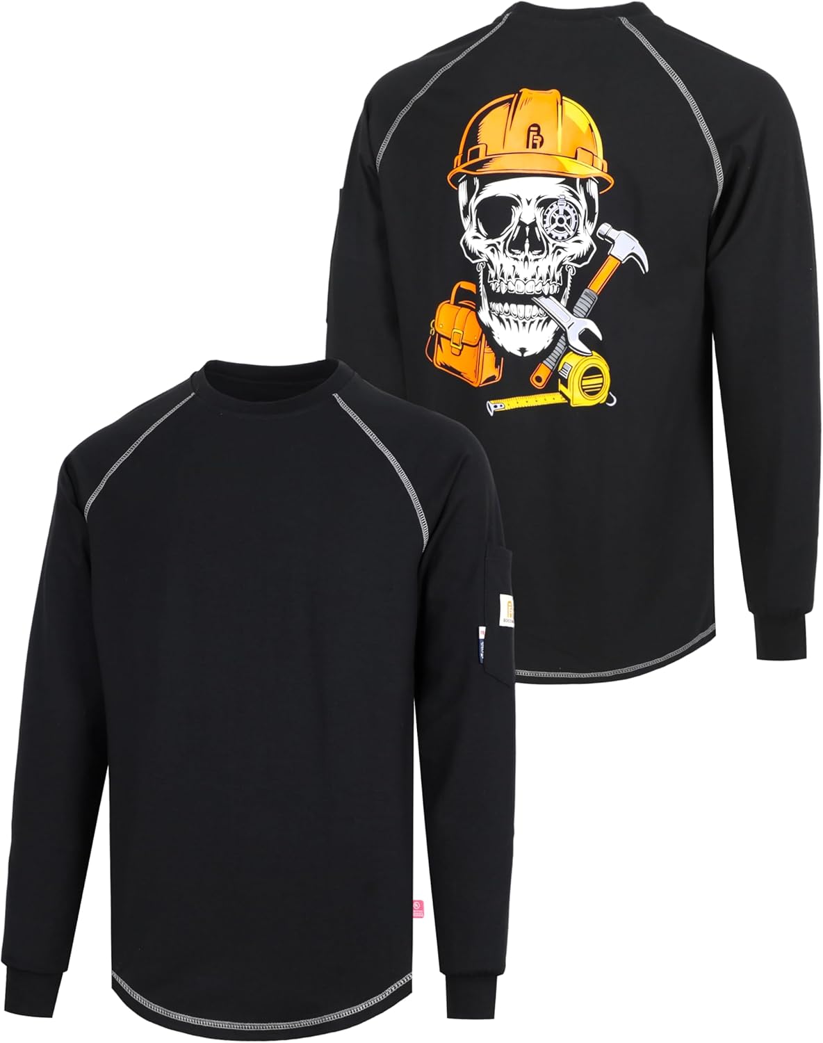 BOCOMAL FR Shirts Heather Series 6oz Flame Resistant T Shirt NFPA2112 CAT2 Fire Retardant Crew Work Shirt