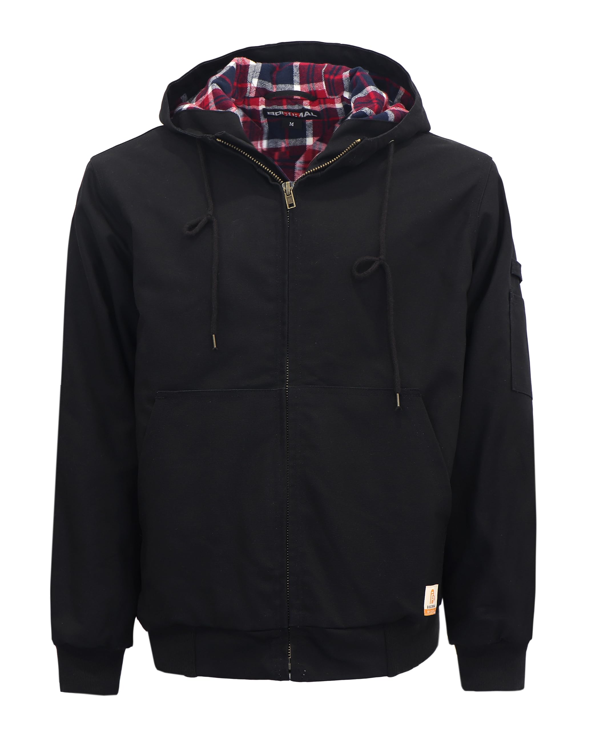 BOCOMAL FR Jacket Insulated Flame Resistant Duck Hooded Coat Outwear&Vest Light Water Repellent and Oil Resistant.
