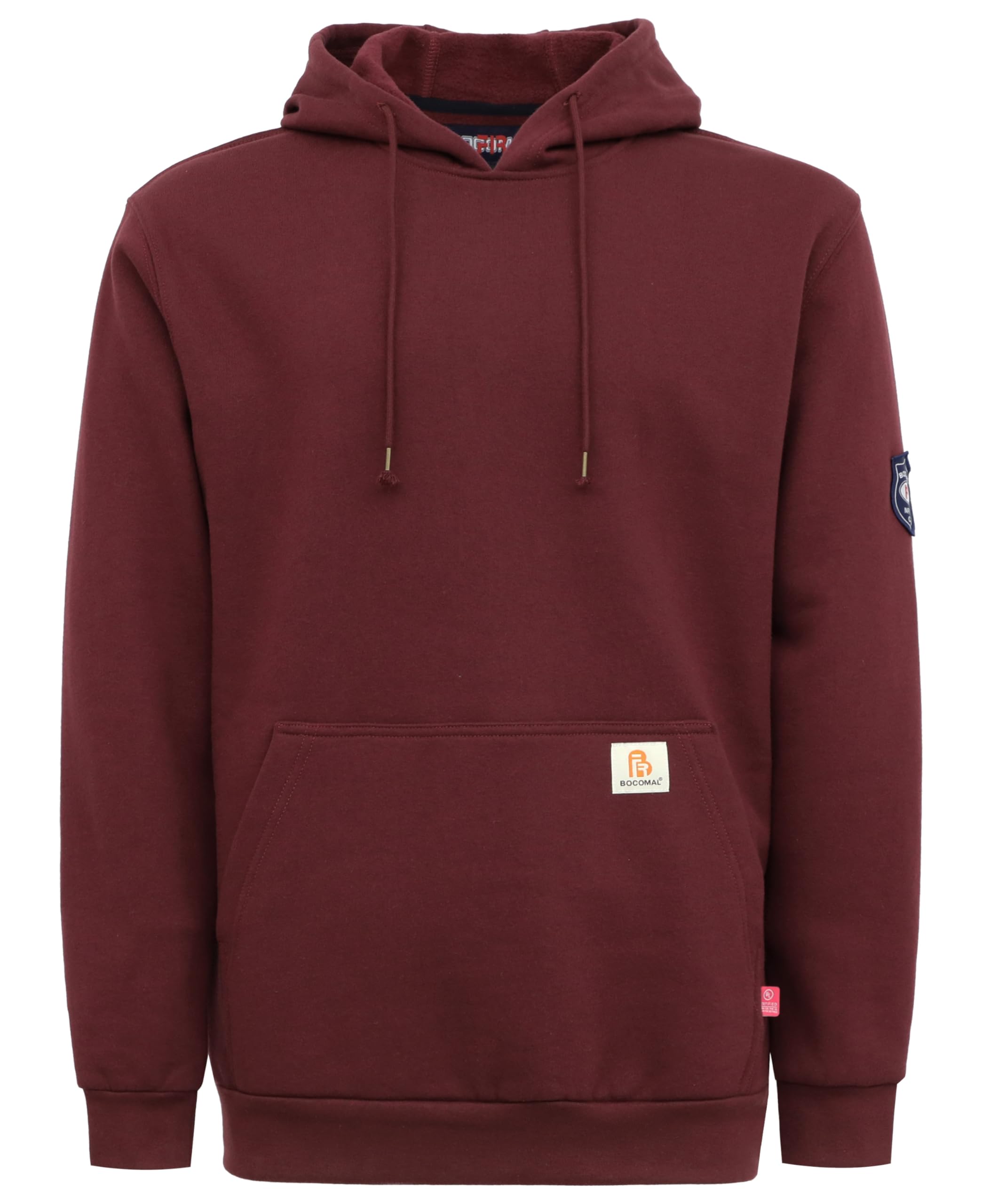 BOCOMAL FR Hoodies Pullover 10.5oz Cotton Fleece Flame Resistant Hooded Sweatshirts