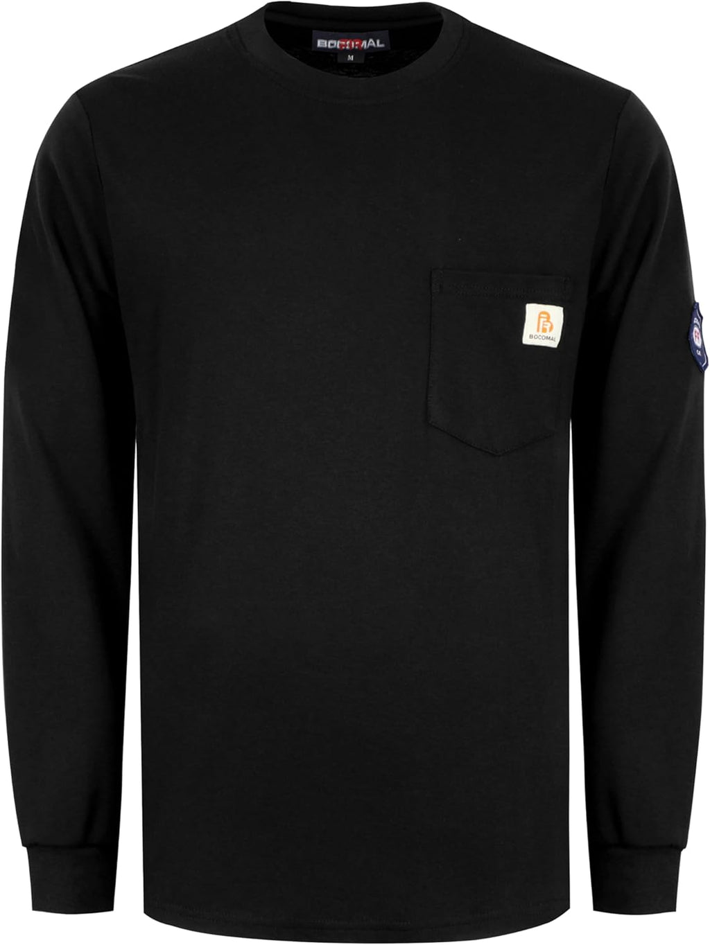 BOCOMAL FR Shirts Lightweight Classic Crew Long Sleeve Fire Resistant Shirt CAT2
