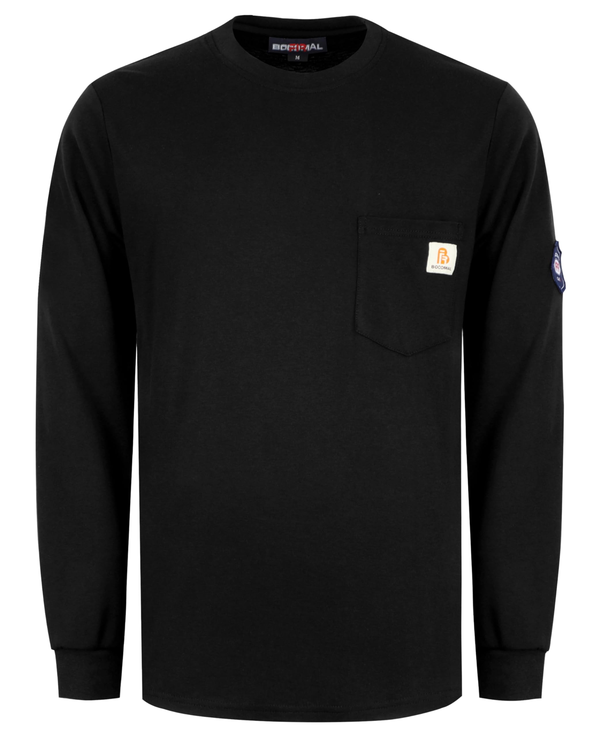 BOCOMAL FR Shirts Lightweight Classic Crew Long Sleeve Fire Resistant Shirt CAT2