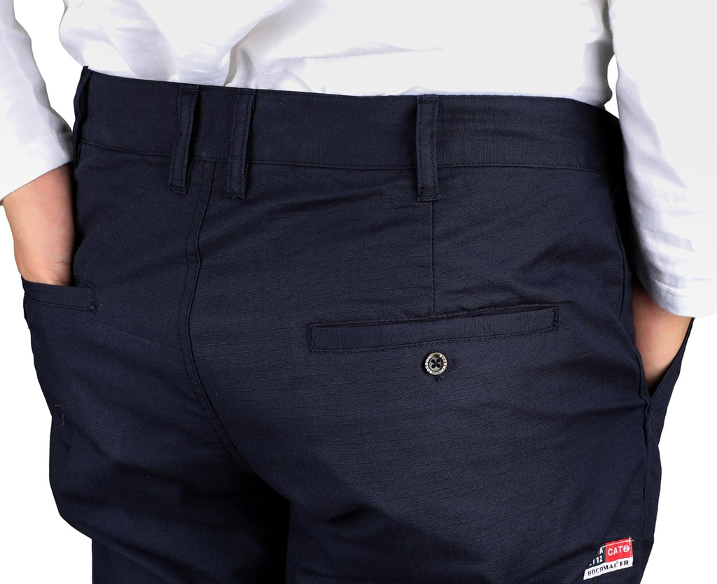 BOCOMAL FR Stretch Pants for Men Lightweight Ripstop Relaxed Casual Style Water Repellent Finish Flame Resistant Work Jeans
