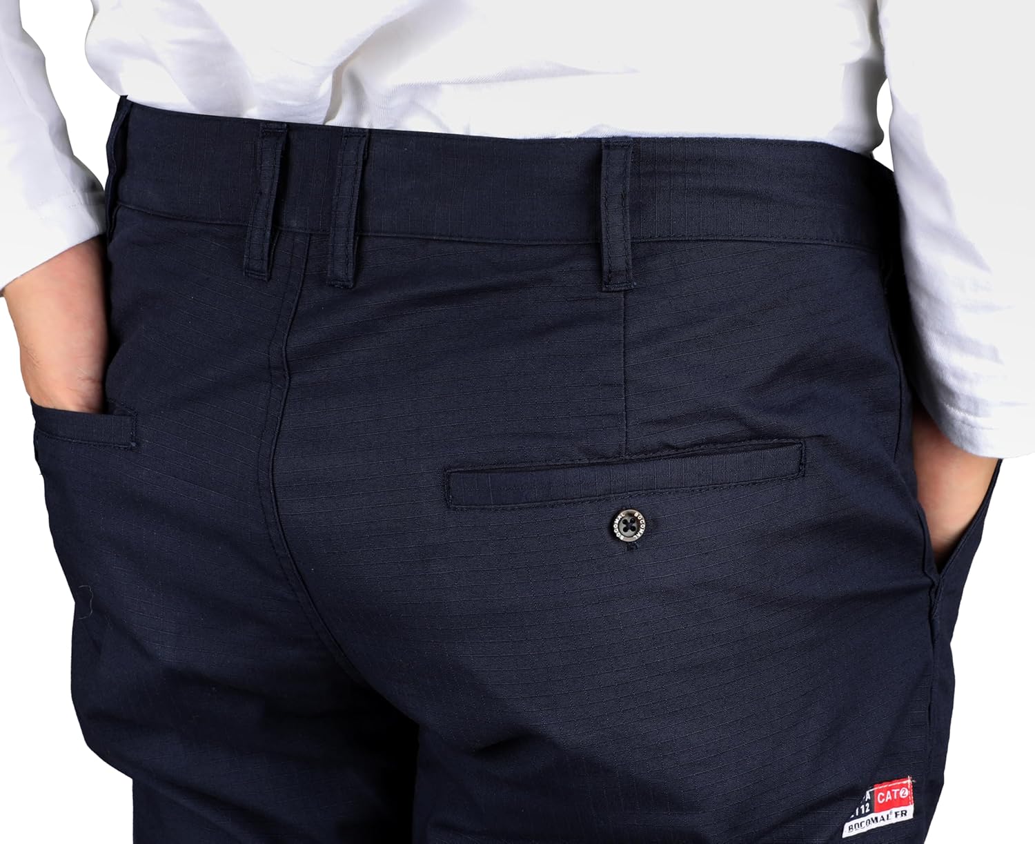 BOCOMAL FR Stretch Pants for Men Lightweight Ripstop Relaxed Casual Style Water Repellent Finish Flame Resistant Work Jeans