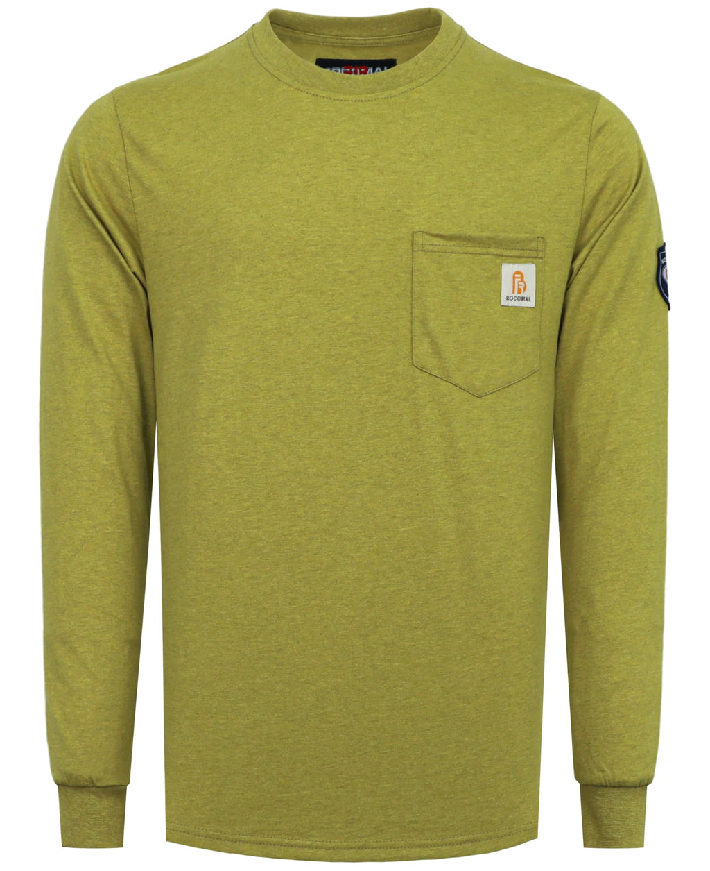 BOCOMAL FR Shirts Lightweight Classic Crew Long Sleeve Fire Resistant Shirt CAT2