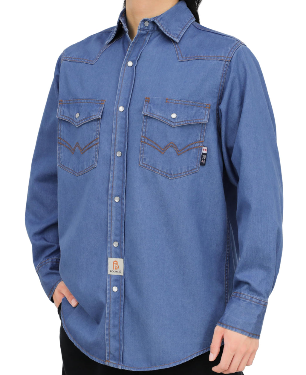 BOCOMAL FR Shirts 6.25oz Lightweight Welding Shirts Flame Resistant Men's Fire Retardant Shirt