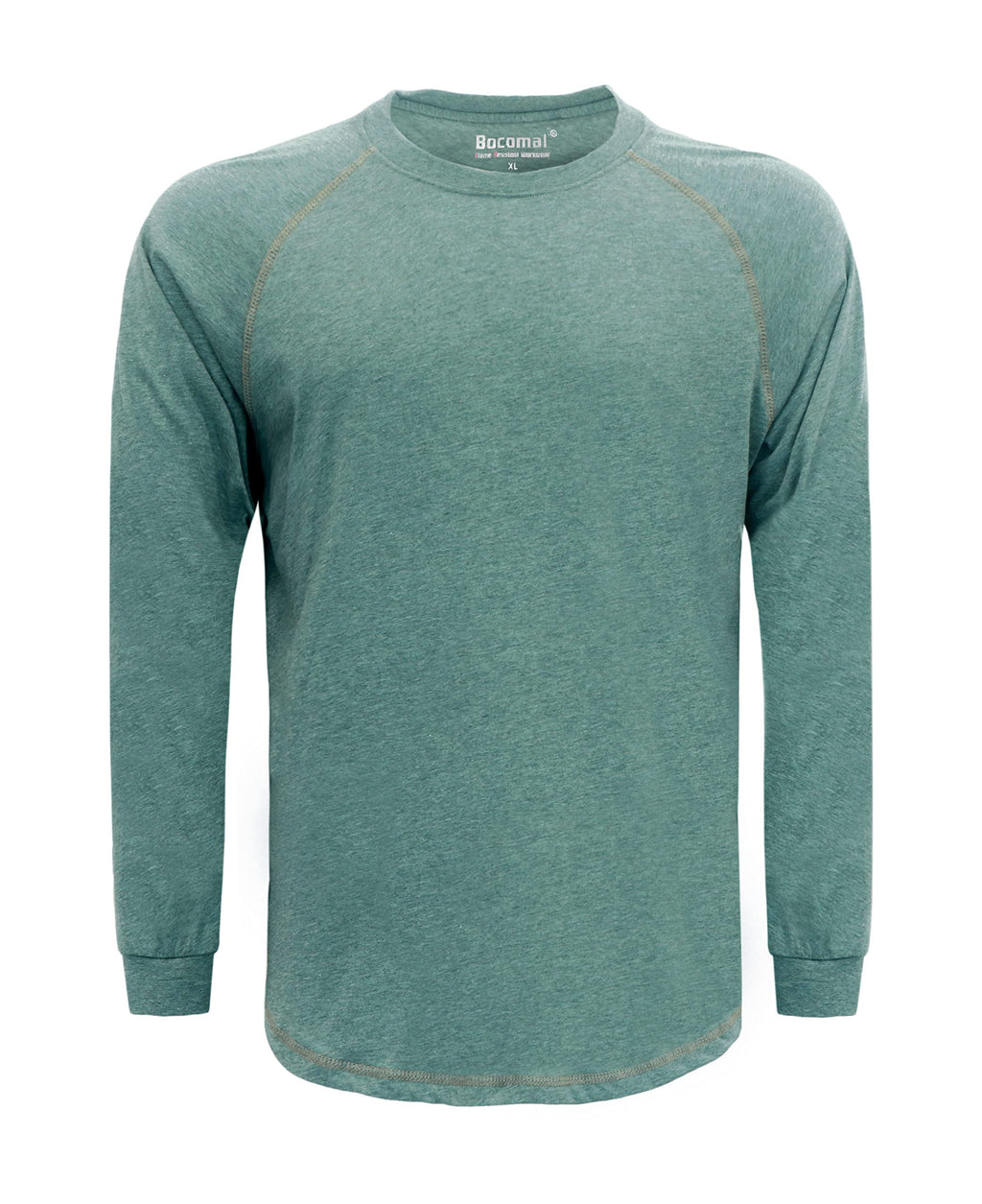 BOCOMAL FR Shirts for Summer 4oz EX Light Weight Flame Resistant Base Layer CAT1 Fire Retardant Crew Shirt
