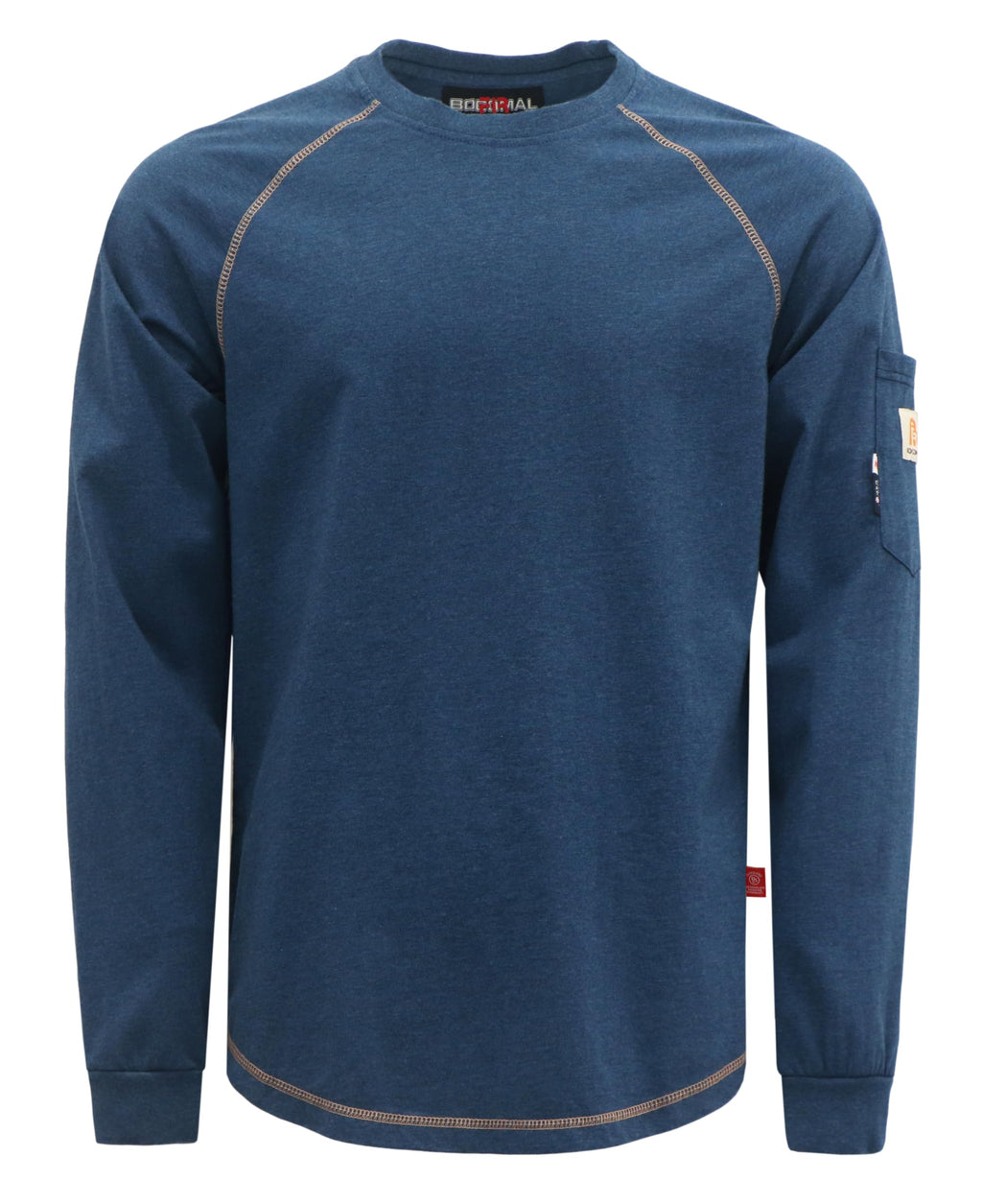 BOCOMAL FR Shirts Heather Series 6oz Flame Resistant T Shirt NFPA2112 CAT2 Fire Retardant Crew Work Shirt