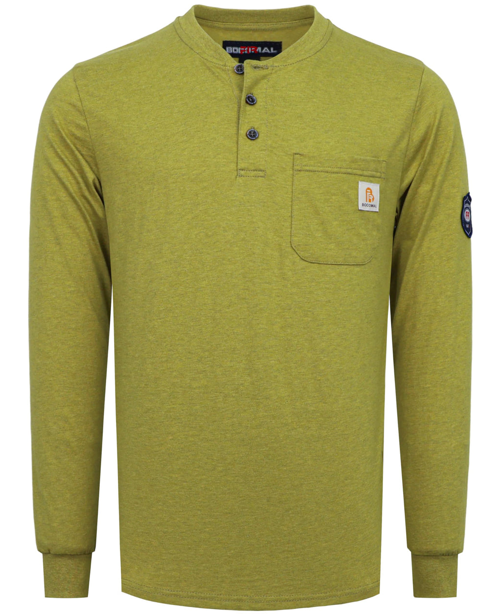 BOCOMAL FR Shirts Flame Resistant Shirt 5.5oz 100% Cotton Light Weight CAT2 Fire Retardant Henley Shirts