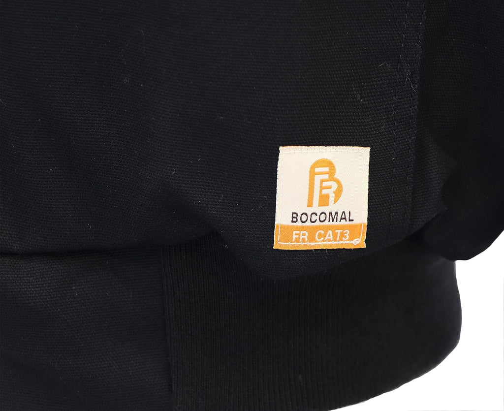 BOCOMAL FR Jacket Insulated Flame Resistant Duck Hooded Coat Outwear&Vest Light Water Repellent and Oil Resistant.