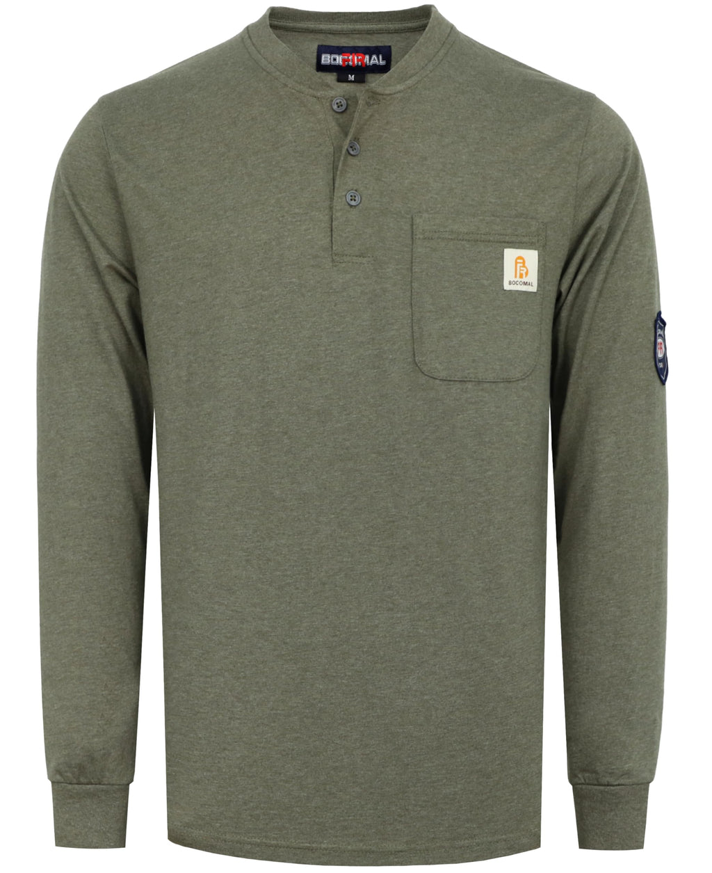 BOCOMAL FR Shirts Flame Resistant Shirt 5.5oz 100% Cotton Light Weight CAT2 Fire Retardant Henley Shirts