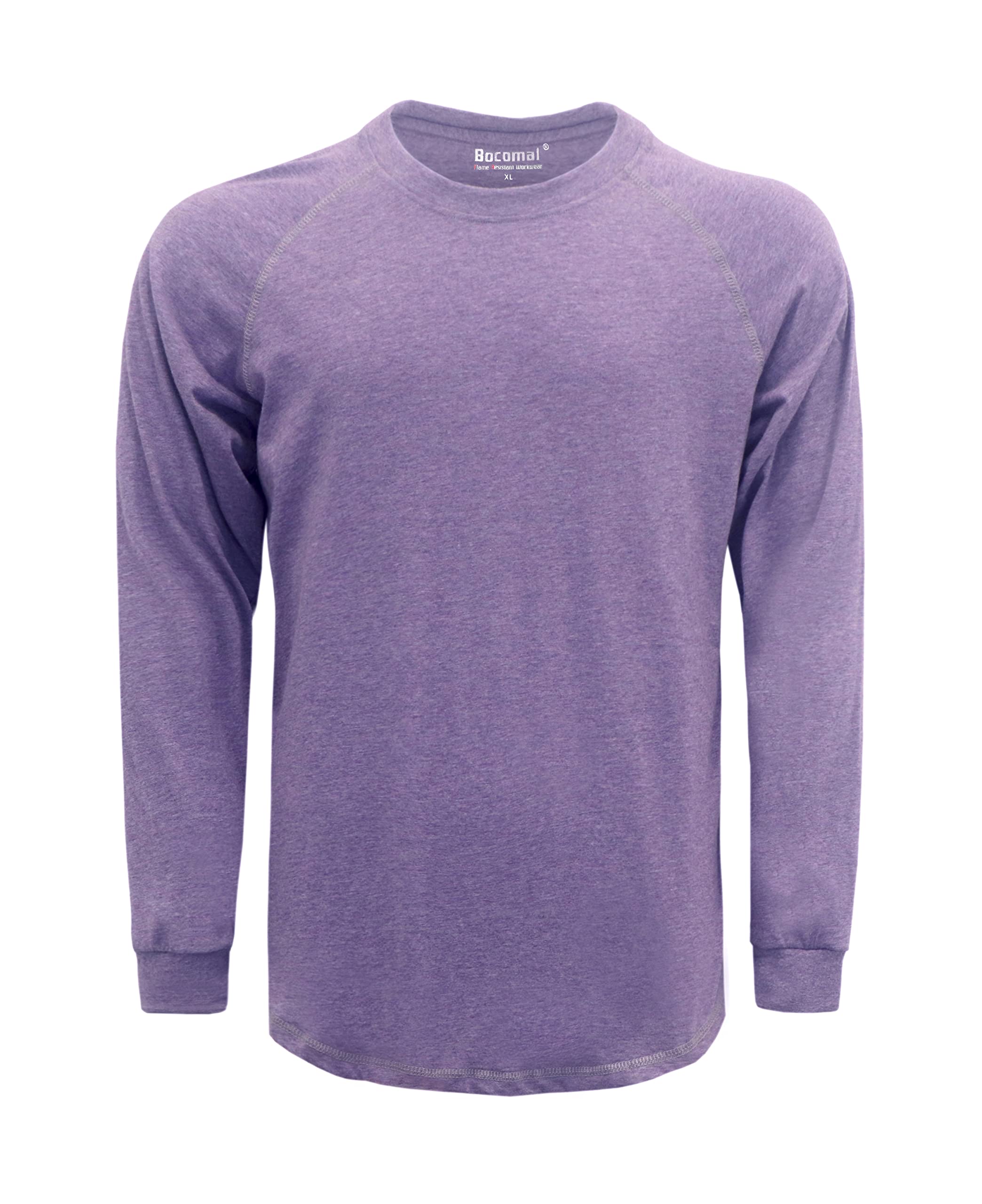 BOCOMAL FR Shirts for Summer 4oz EX Light Weight Flame Resistant Base Layer CAT1 Fire Retardant Crew Shirt